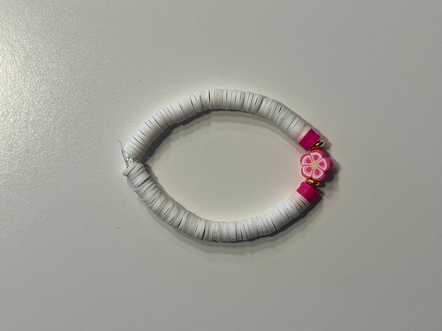 Pink flower bracelet